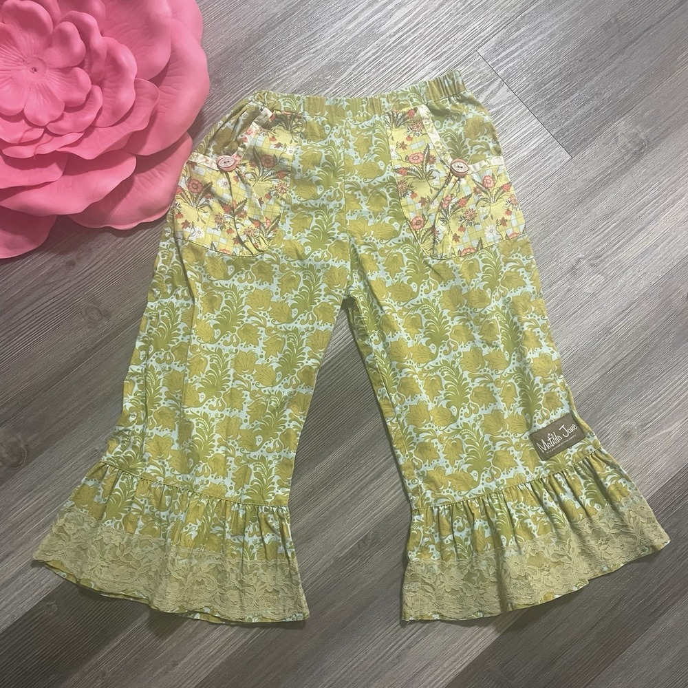 MATILDA JANE Serendipity Girls Sz 6 Wallflowers‎ Big Ruffles Pants Lace Trim